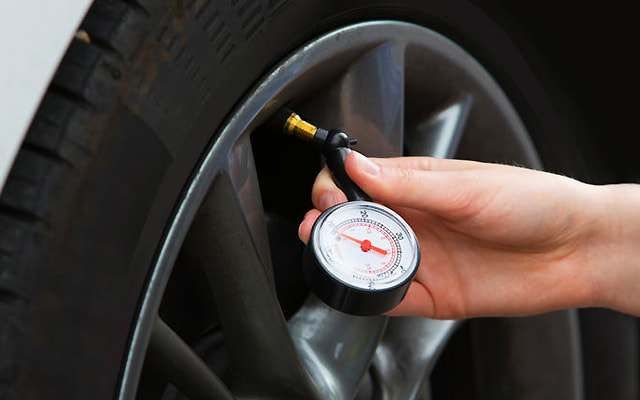 Regularly check your tyre pressure
